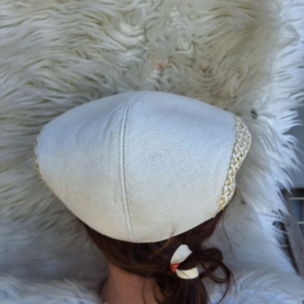 Henschel Unisex‎ l vintage cvented straw cabbie hat L